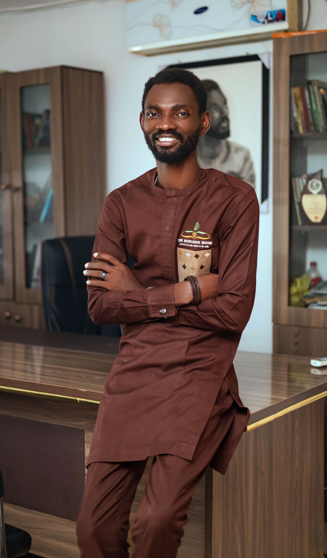A relaxed portrait of Pastor Popoola